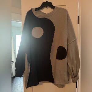 Dressed in LALA Yin/Yang Oversized sweater